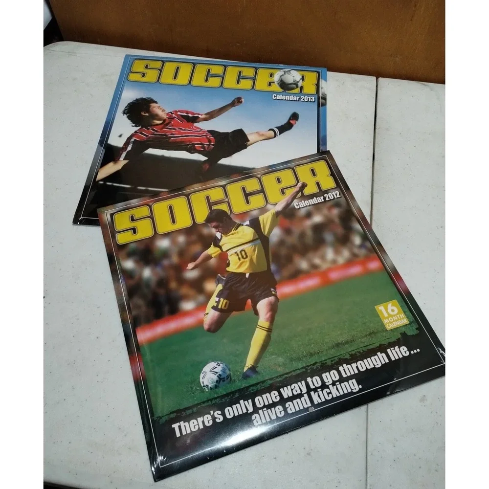 SOCCER- 2012 & 2013 Wall Calendars - Brand New & Sealed 16 Month